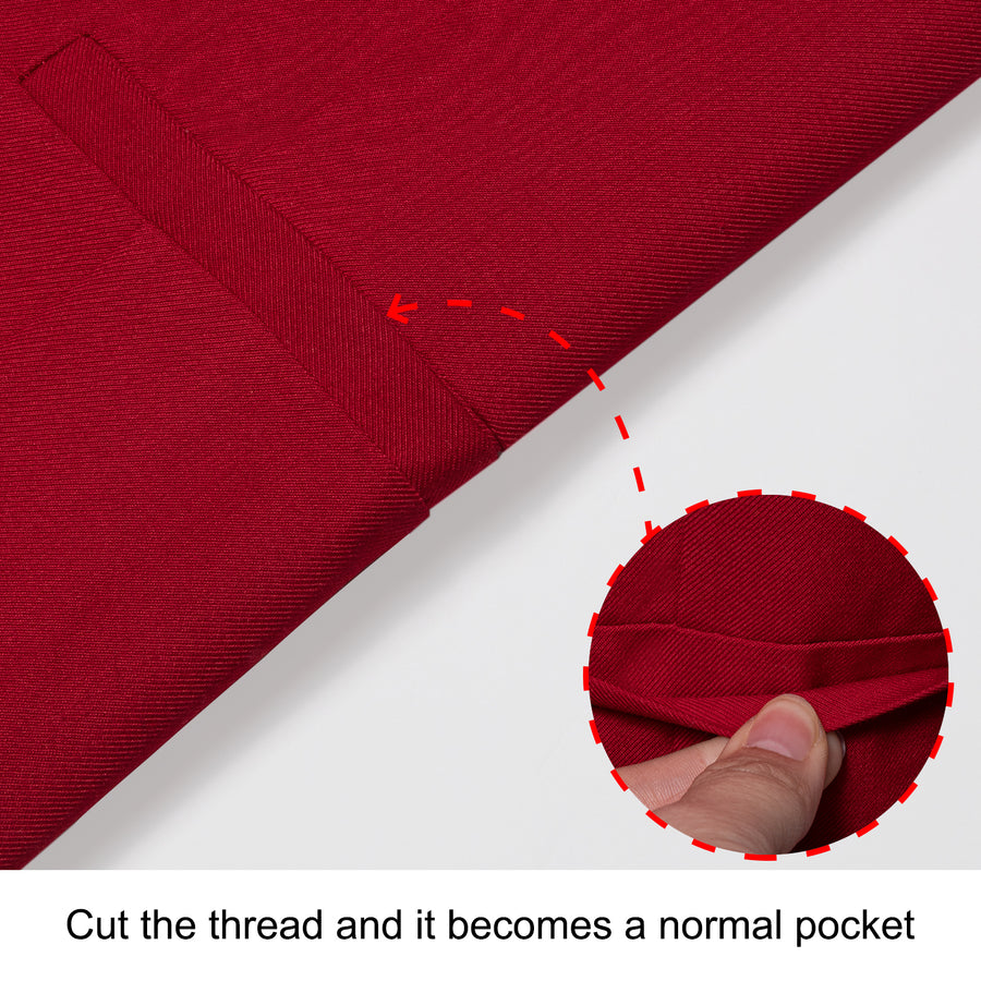 Red Solid Silk Men's Classic Vest vest set    - Sophisticated Gentlemen