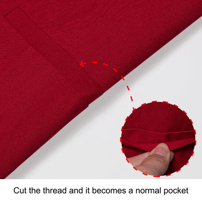 Red Solid Silk Men's Classic Vest vest set    - Sophisticated Gentlemen