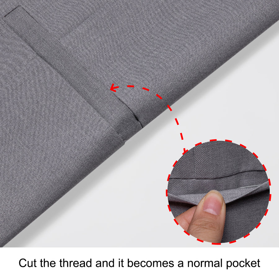 Grey Solid Silk Vest Set vest set    - Sophisticated Gentlemen