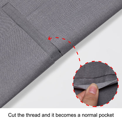 Grey Solid Silk Vest Set vest set    - Sophisticated Gentlemen