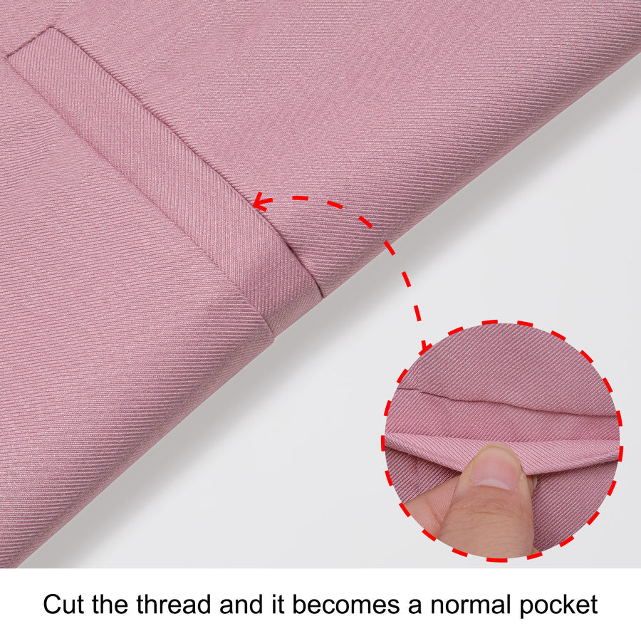 Pink Solid Silk Men's Classic Vest Set vest set    - Sophisticated Gentlemen
