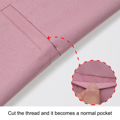Pink Solid Silk Men's Classic Vest Set vest set    - Sophisticated Gentlemen
