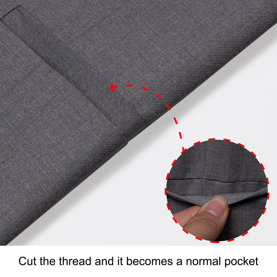 Gray Solid Silk Men's Classic Vest Set vest set    - Sophisticated Gentlemen