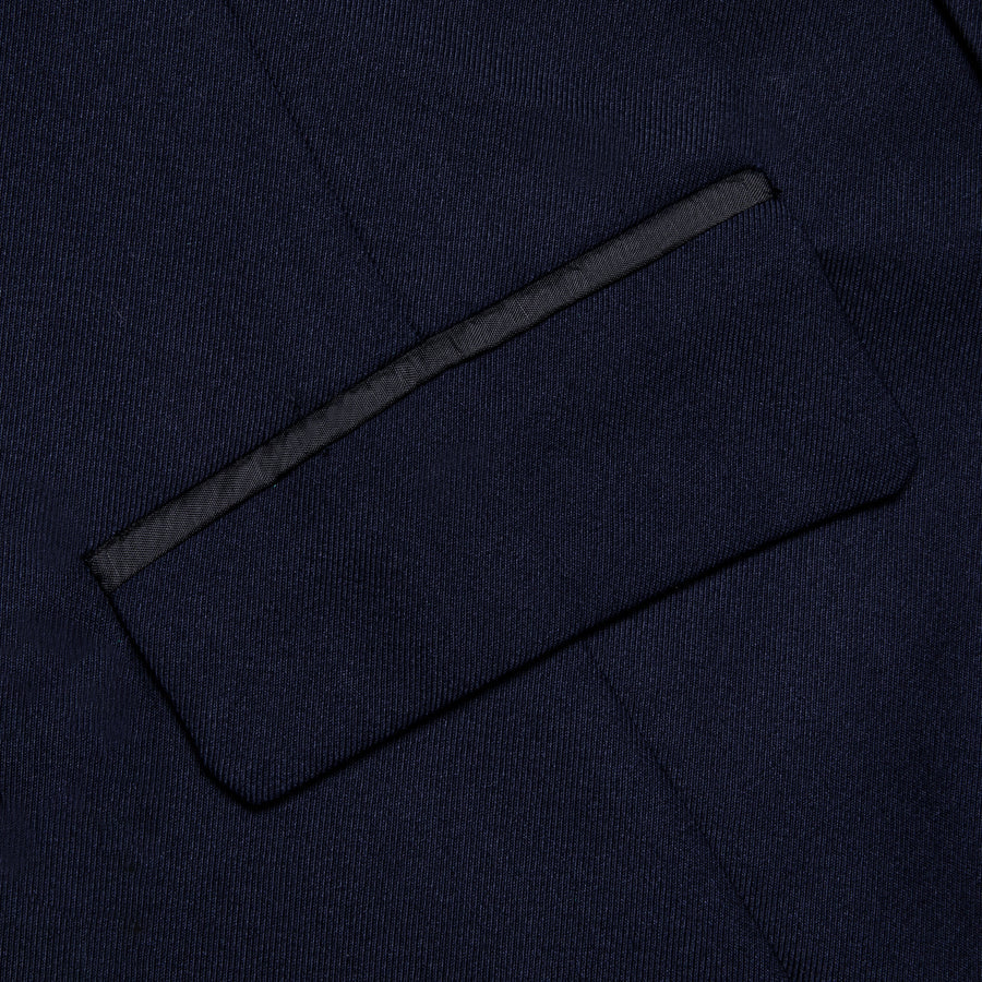 Navy Blue Solid Silk Men's Classic Vest Set vest set    - Sophisticated Gentlemen