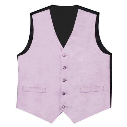 Light Purple Pink Solid Men's Bowtie Vest Set vest set    - Sophisticated Gentlemen