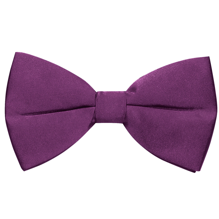 Satin Dark Purple Solid Men's Bowtie Vest Set vest set    - Sophisticated Gentlemen