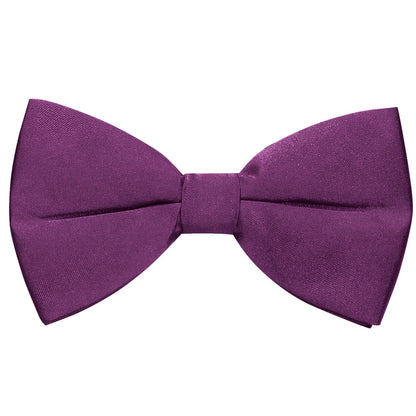 Satin Dark Purple Solid Men's Bowtie Vest Set vest set    - Sophisticated Gentlemen