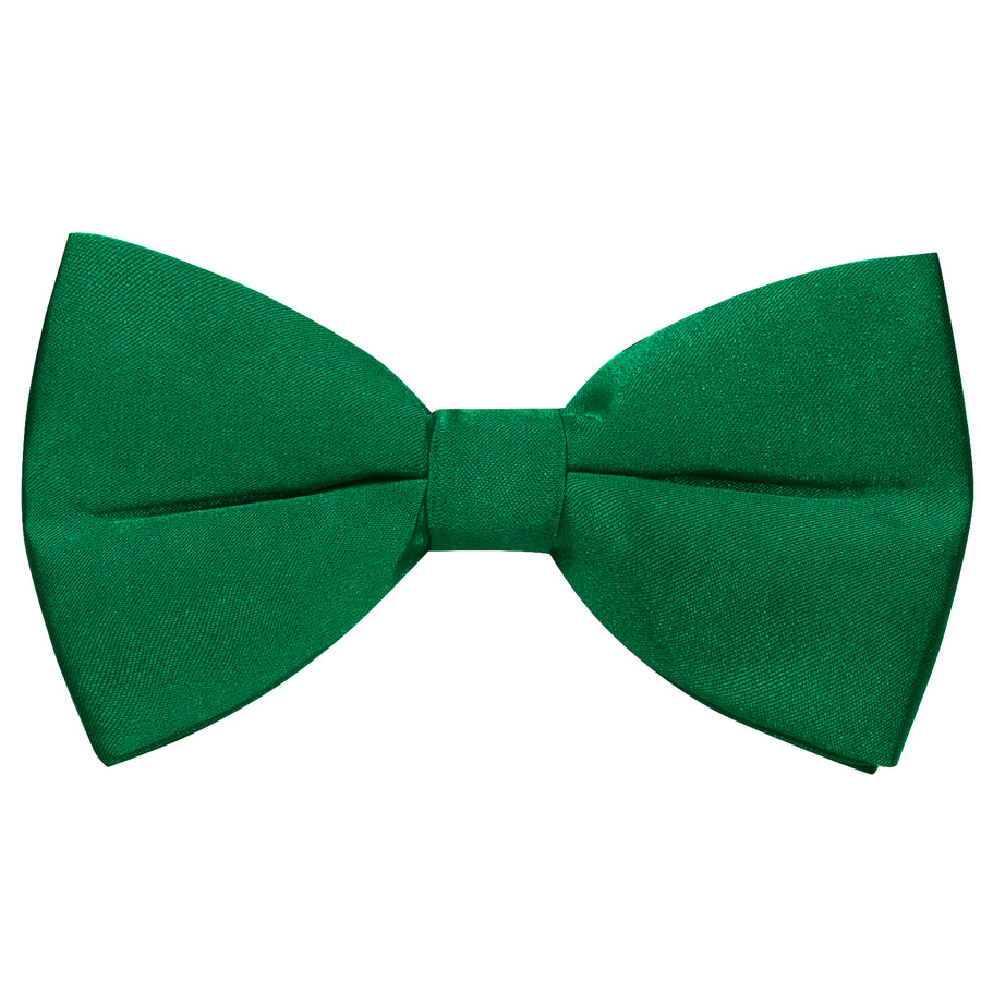 Satin Green Solid Men's Bowtie Vest Set vest set    - Sophisticated Gentlemen