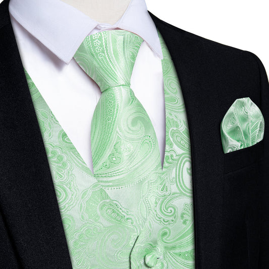 SeaFoam Green Vest Set vest set S (Chest 40")   - Sophisticated Gentlemen