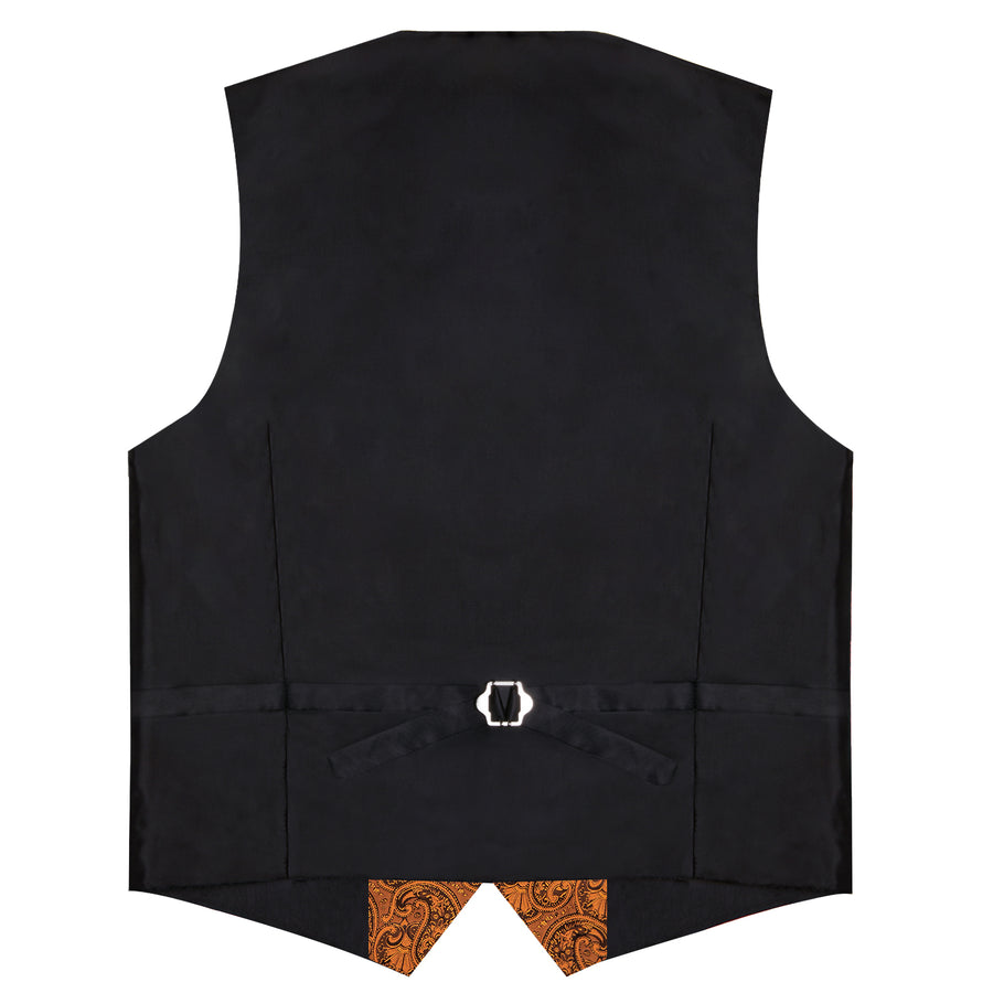 Golden Luxury Paisley Jacquard Men's Collar Vest Set vest set    - Sophisticated Gentlemen
