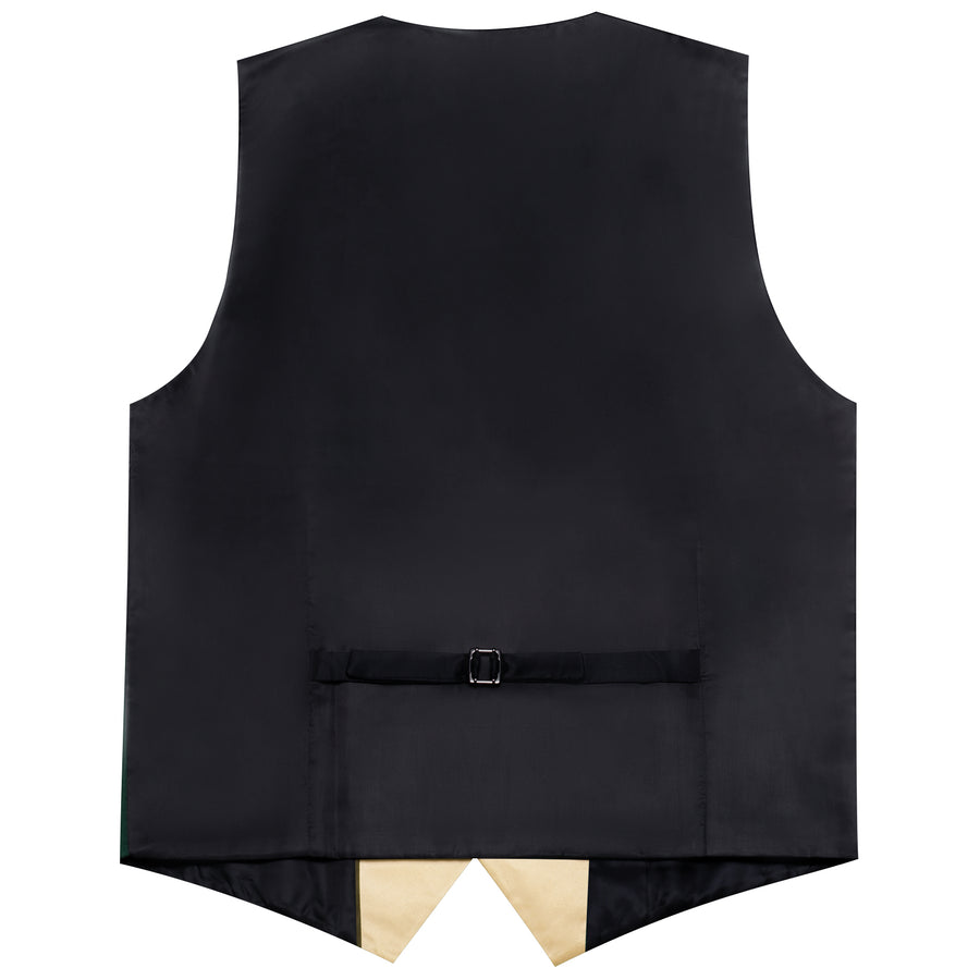 New Wheat Solid Jacquard Men's Collar Vest Set vest set    - Sophisticated Gentlemen