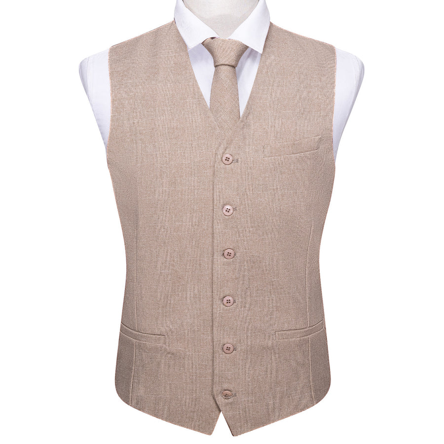 Gray and Pink Solid Jacquard Vest Set - 2 Piece vest set    - Sophisticated Gentlemen