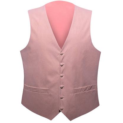 New Pink Solid Splicing Jacquard Men's Vest Set vest set S (Chest 40")   - Sophisticated Gentlemen