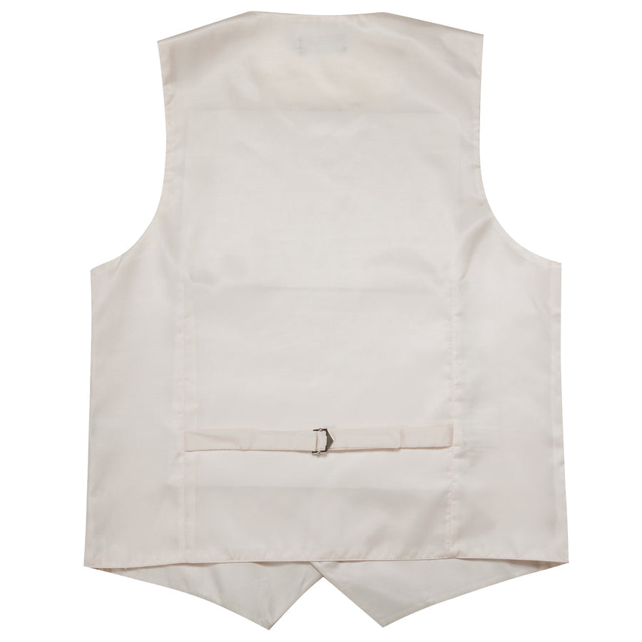 Champagne White Solid Splicing Jacquard Men's Vest Set vest set    - Sophisticated Gentlemen