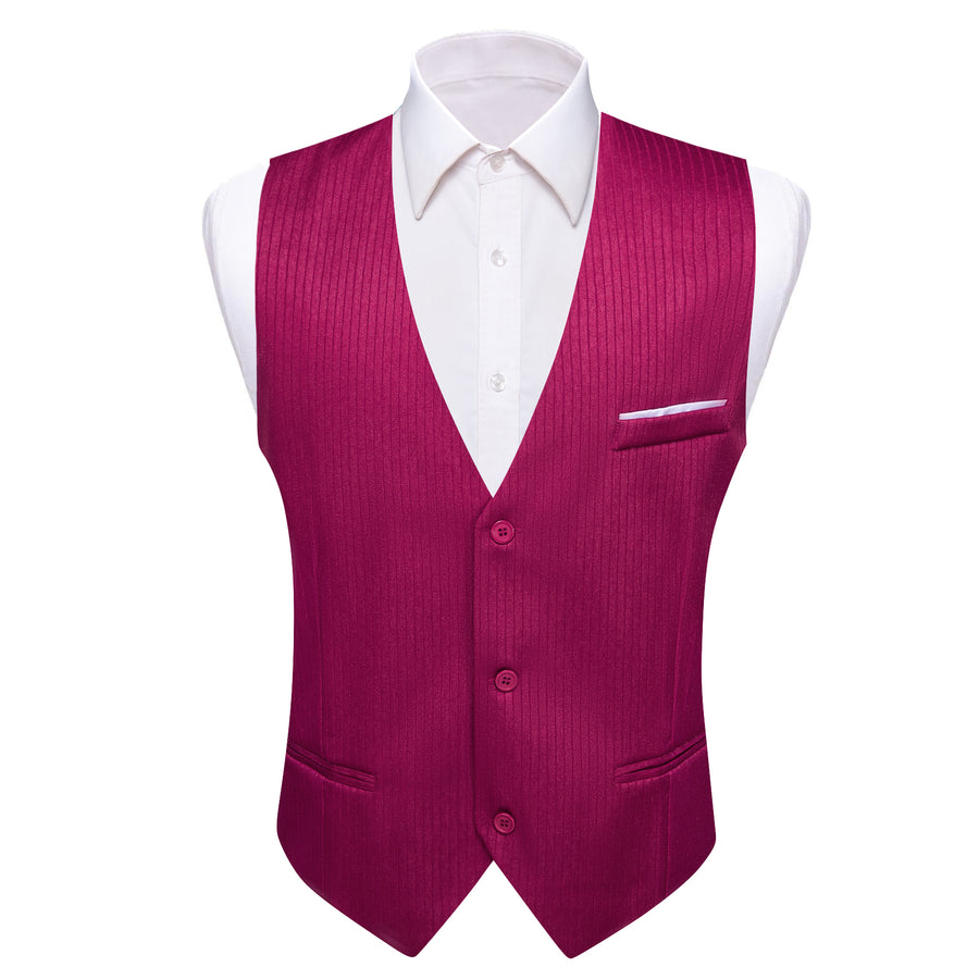 Iris Purple Solid Men's V Neck Vest Set vest set S (Chest 40")   - Sophisticated Gentlemen