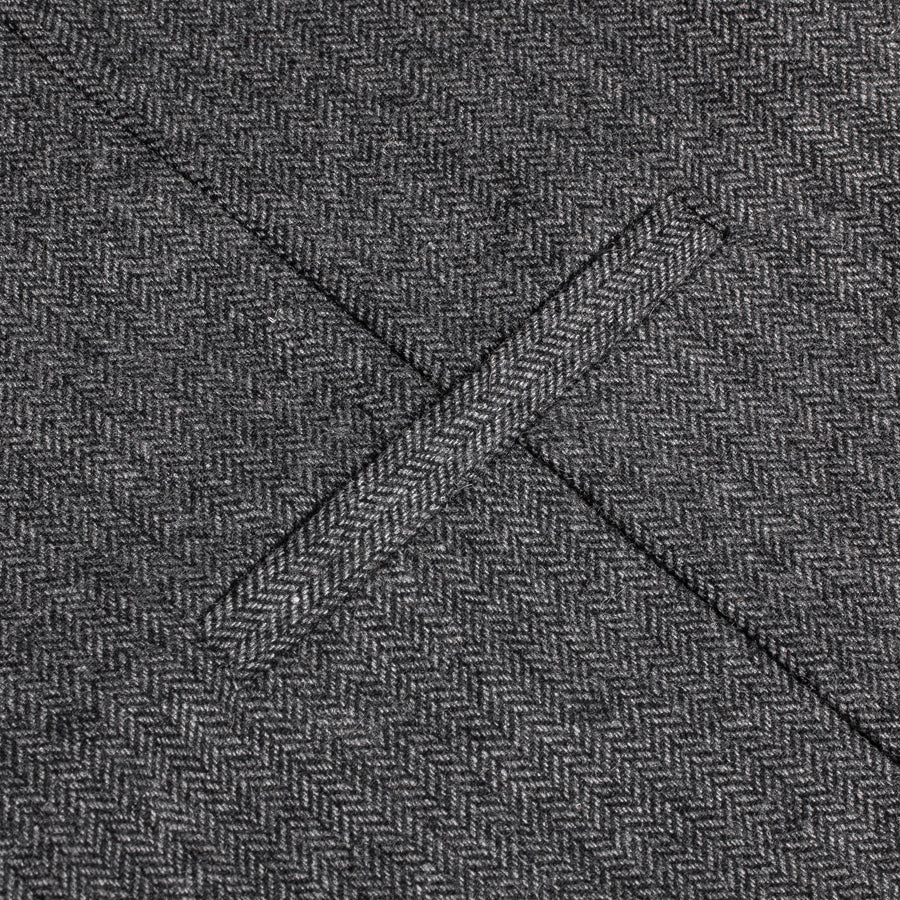 Dark Gray Solid Wool Splicing Jacquard Men's Vest Set vest set    - Sophisticated Gentlemen