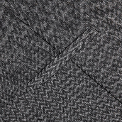 Dark Gray Solid Wool Splicing Jacquard Men's Vest Set vest set    - Sophisticated Gentlemen