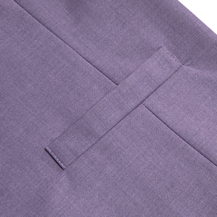 Heather Purple Solid Splicing Jacquard Men's Vest Set vest set    - Sophisticated Gentlemen