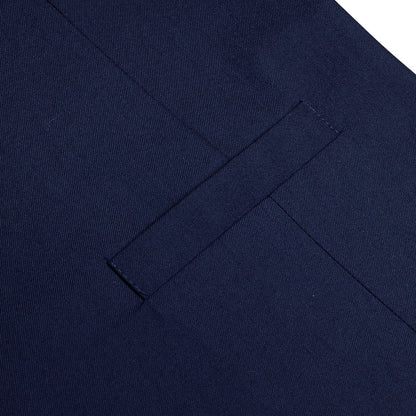 Denim Blue Solid Splicing Jacquard Men's Vest Set vest set    - Sophisticated Gentlemen
