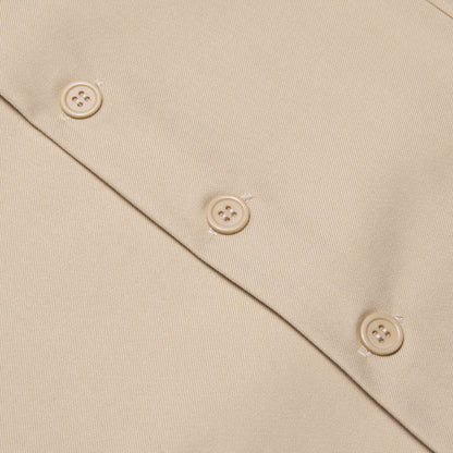 Light Khaki Solid Silk Vest Set vest set    - Sophisticated Gentlemen