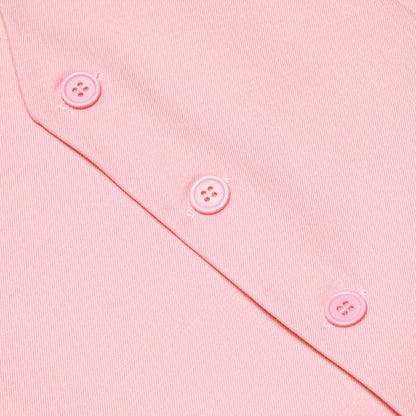 Baby Pink Solid Silk Vest Set vest set    - Sophisticated Gentlemen