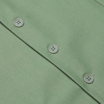 Sage Green Solid Silk Vest Set vest set    - Sophisticated Gentlemen