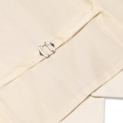 Cream Color Solid Silk Vest Set vest set    - Sophisticated Gentlemen