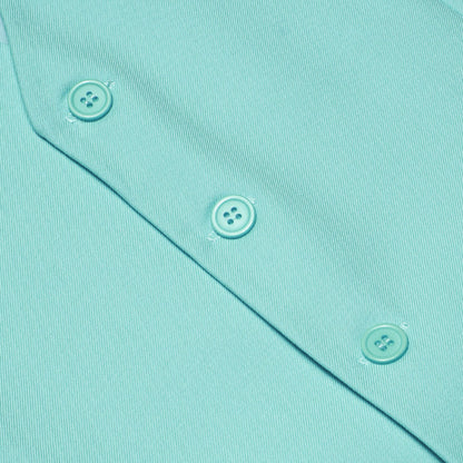 Pale Teal Solid Silk Vest Set vest set    - Sophisticated Gentlemen
