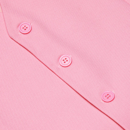 Light Pink Solid Silk Vest Set vest set    - Sophisticated Gentlemen