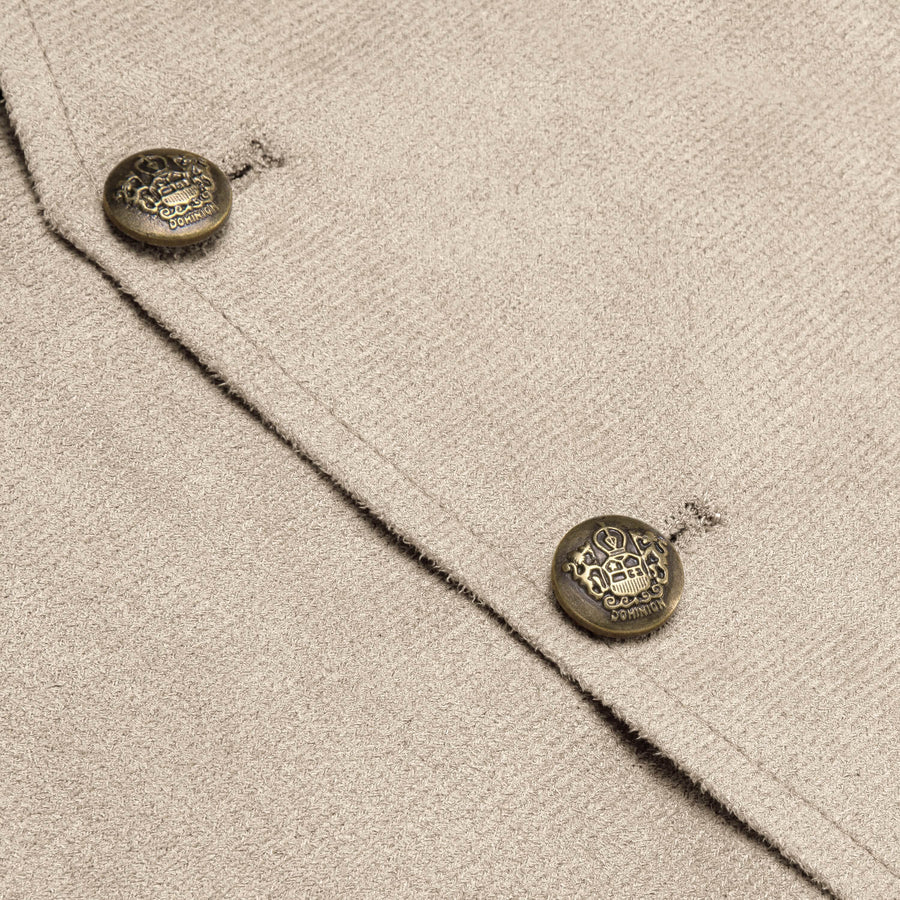 Suede Leather Solid Light Camel Style Dress Vest Set vest set    - Sophisticated Gentlemen