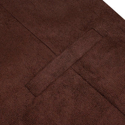 Saddle Brown Solid Suede Waistcoat Vest Set vest set    - Sophisticated Gentlemen
