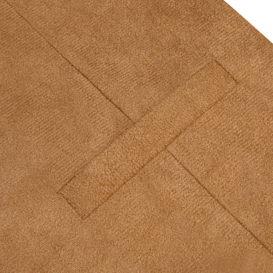 Copper Brown Suede Leather Solid Single Waistcoat Vest Set vest set    - Sophisticated Gentlemen