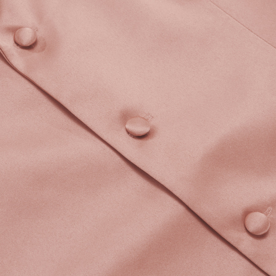 Light Pink Solid Silk Suit Vest Set vest set    - Sophisticated Gentlemen