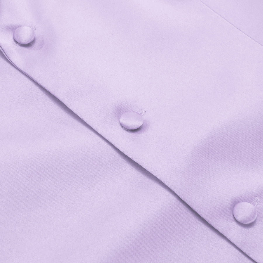 Purple Solid Silk Suit Vest Set vest set    - Sophisticated Gentlemen