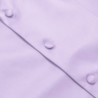 Purple Solid Silk Suit Vest Set vest set    - Sophisticated Gentlemen