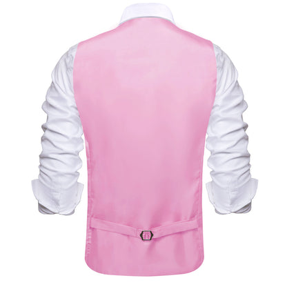 Blush Pink Silk Suit Vest Set vest set    - Sophisticated Gentlemen