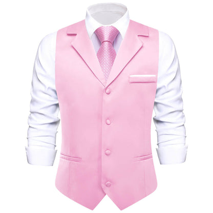 Blush Pink Silk Suit Vest Set vest set S (Chest 40")   - Sophisticated Gentlemen