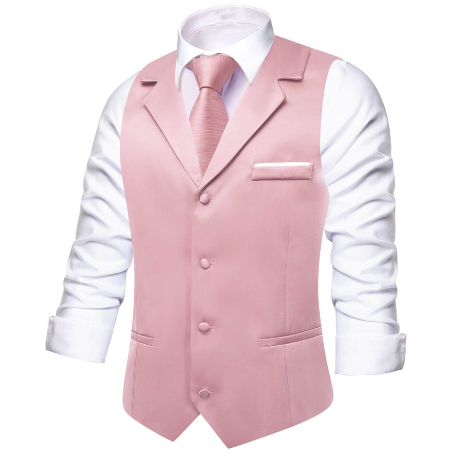 Lemonade Pink Silk Suit Vest Set vest set    - Sophisticated Gentlemen
