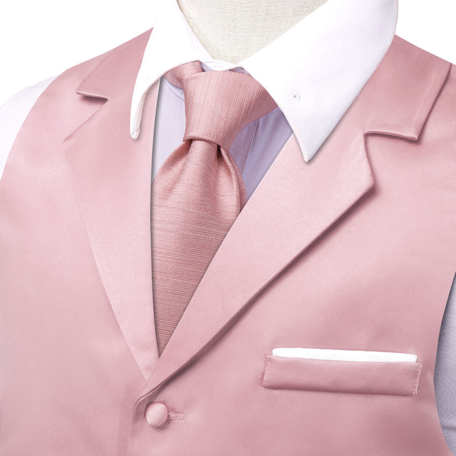Lemonade Pink Silk Suit Vest Set vest set    - Sophisticated Gentlemen