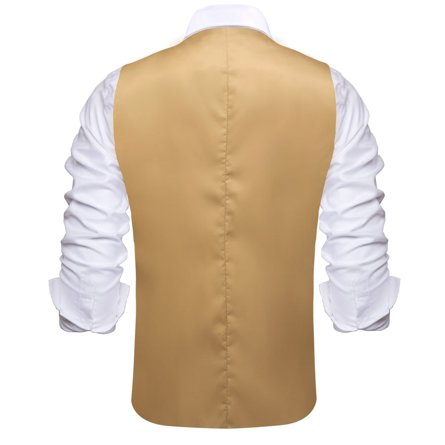 Layered Waistcoat Tortilla Brown Grey Splicing Collar Vest Set vest set    - Sophisticated Gentlemen
