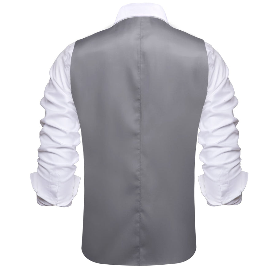Layered Waistcoat Grey Splicing Dress Suit Vest Set vest set    - Sophisticated Gentlemen