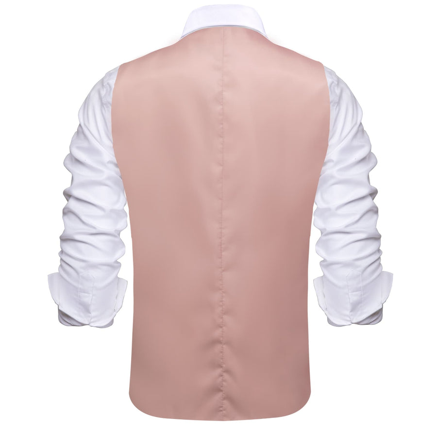 Layered Waistcoat Splicing Grey Light Pink Collar Vest Set vest set    - Sophisticated Gentlemen