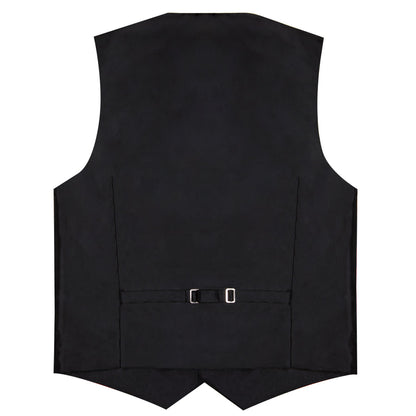 Yellow Irregular Pattern Novelty Silk Vest Set vest set    - Sophisticated Gentlemen