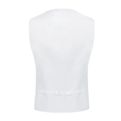 White Paisley Silk Vest Set vest set    - Sophisticated Gentlemen