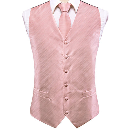 Baby Pink Silk Vest Set vest set    - Sophisticated Gentlemen