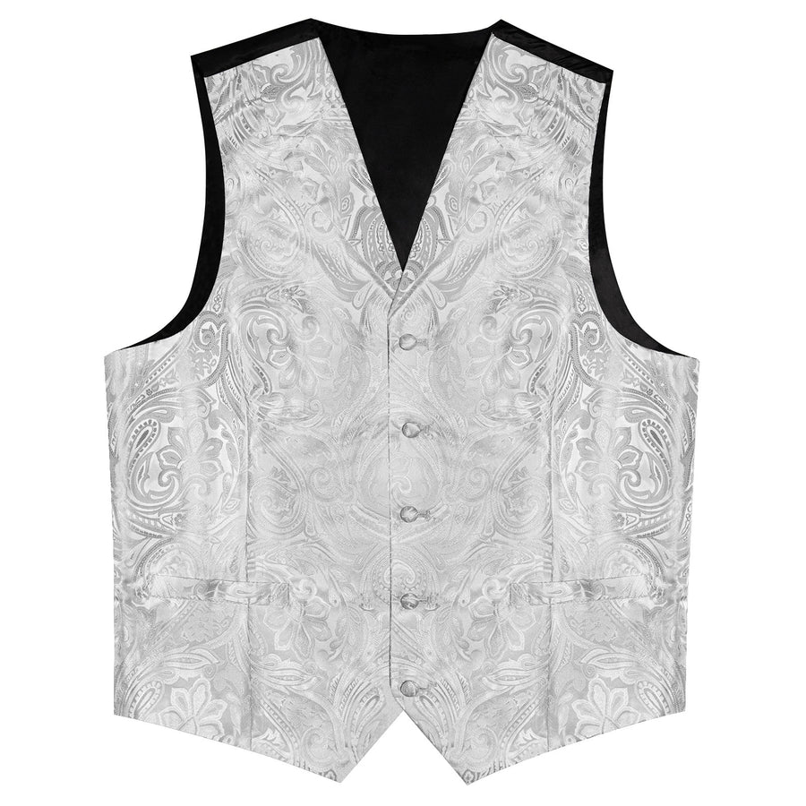 Silver Paisley Vest Set vest set    - Sophisticated Gentlemen