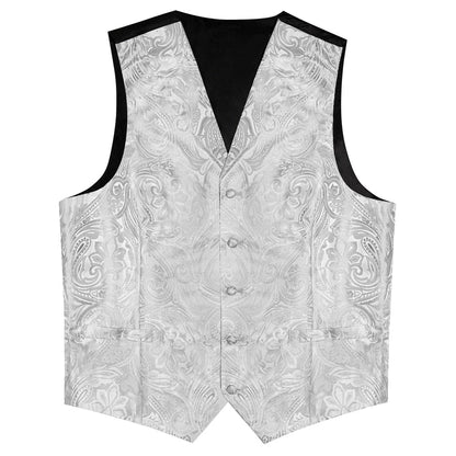Silver Paisley Vest Set vest set    - Sophisticated Gentlemen