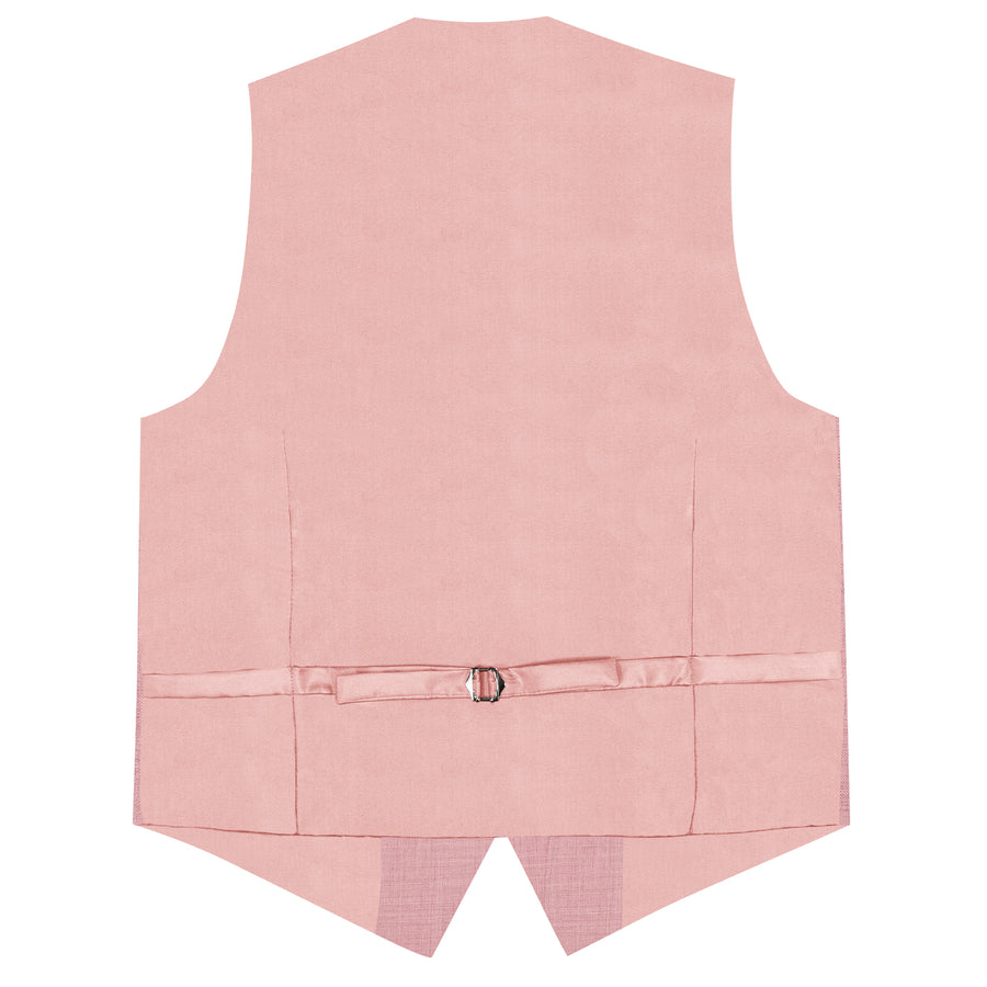 Light Pink Solid Jacquard Men's Vest Set vest set    - Sophisticated Gentlemen