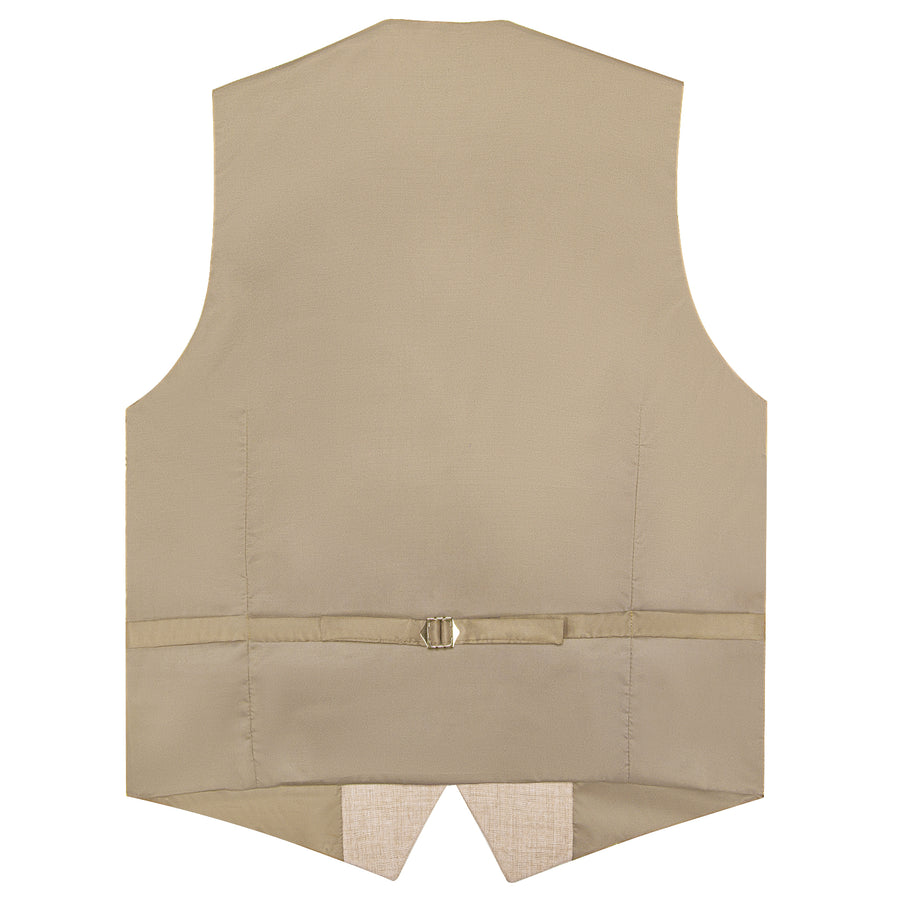 White Solid Jacquard Men's Vest Set vest set    - Sophisticated Gentlemen