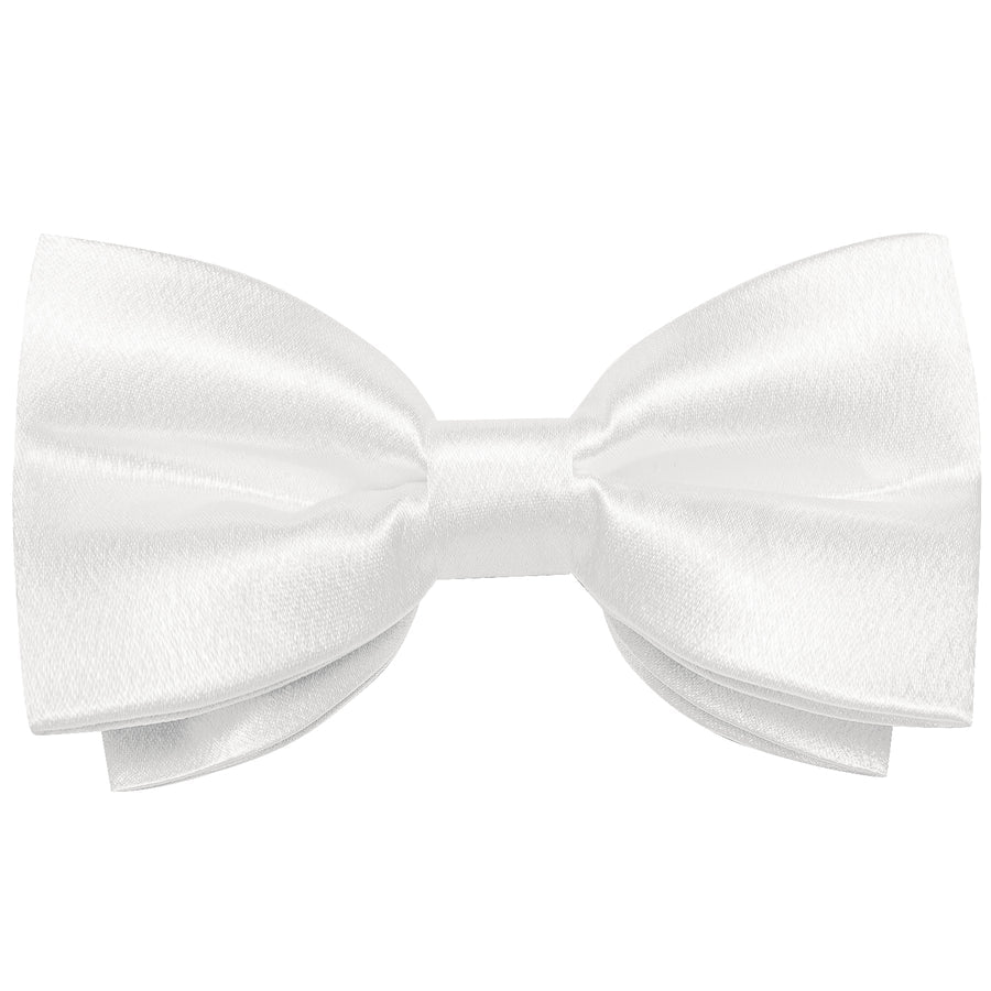 White Solid Shining Silk Men's Bowtie Vest Set vest set    - Sophisticated Gentlemen
